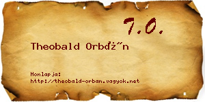 Theobald Orbán névjegykártya